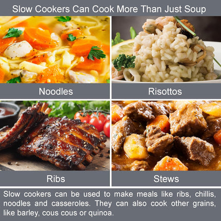 Quest 1.5 Litre Compact Slow Cooker Stainless Steel 120W 3 Temperature Settings