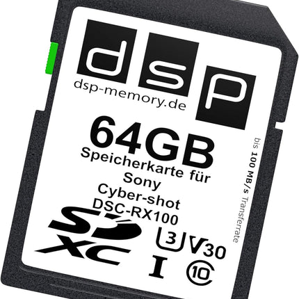 64GB Professional Memory Card For Sony Cyber-Shot DSC-RX100 Digital Camera