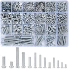 1080 Piece Metric Screws Nuts and Washers Assortment Kit M3 M4 M5 M6 Zinc Plated