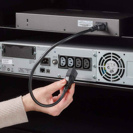 IEC Power Extension 1m Cable IEC Male to Female UPS Lead C13 - C14 Mains 240V