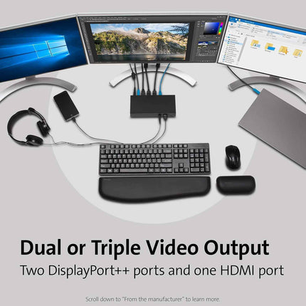 Kensington Universal Docking Station Triple Display Hub for MacBook and Windows