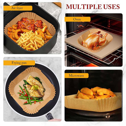 20cm Air Fryer Liners Disposable Non-Stick Parchment Paper Compatible Ninja etc