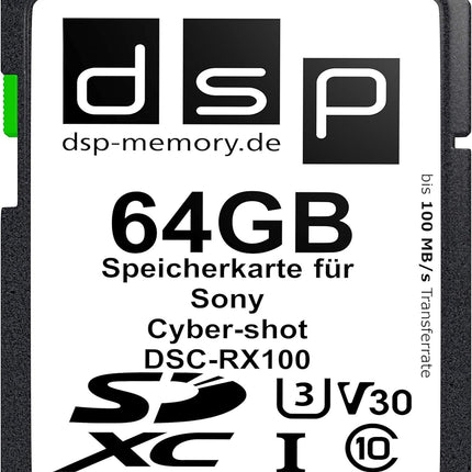 64GB Professional Memory Card For Sony Cyber-Shot DSC-RX100 Digital Camera