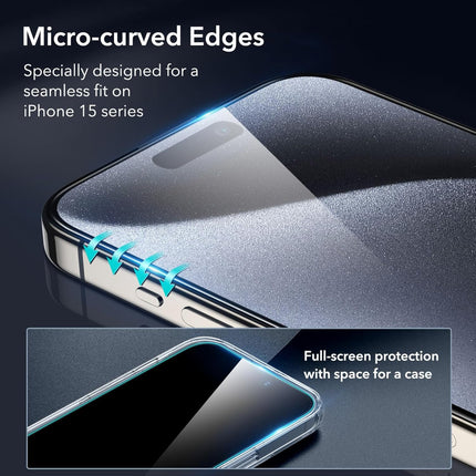 Premium iPhone 15 Pro Max Screen Protectors - 3 Pack + Lens Protector Top Class