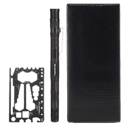 Tac Pen Multi Functional 9 in 1 High Grade Aluminium With Wallet Card Tool 2 pk