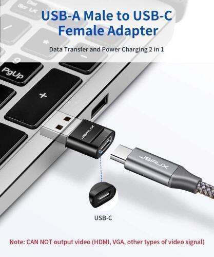 Premium USB Type C Female to USB A Male Adapter Converter Charger - Black