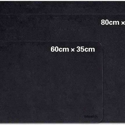 Desk Protector Faux Leather Reversible for Office and Home Black & Red 80cm*40cm