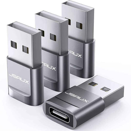 Premium USB Type C Female to USB A Male Adapter Converter Charger - Grey