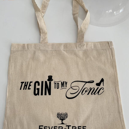 Reusable The Gin To My Tonic Tote Bag - Handbag Friendly, Strong Like your Gin!