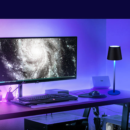 Cordless LED Table Lamp RGB Rechargeable Desk Light IP54 Touch Dimmable 2 Pack