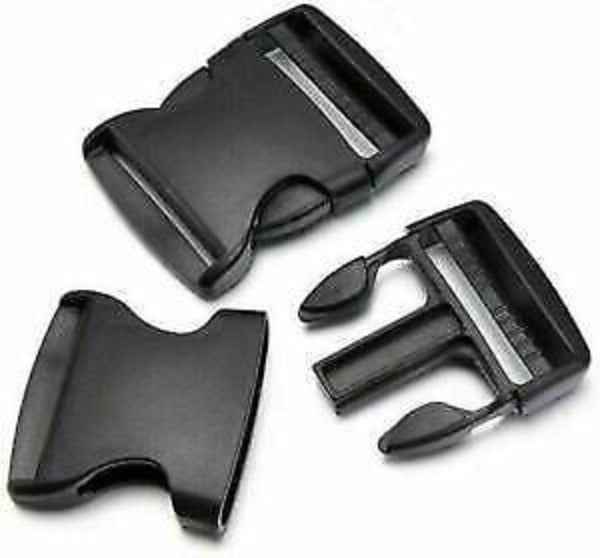 Delrin Side Release Buckles, 5 Sizes, for Webbing DIY Paracord Bracelets, Black