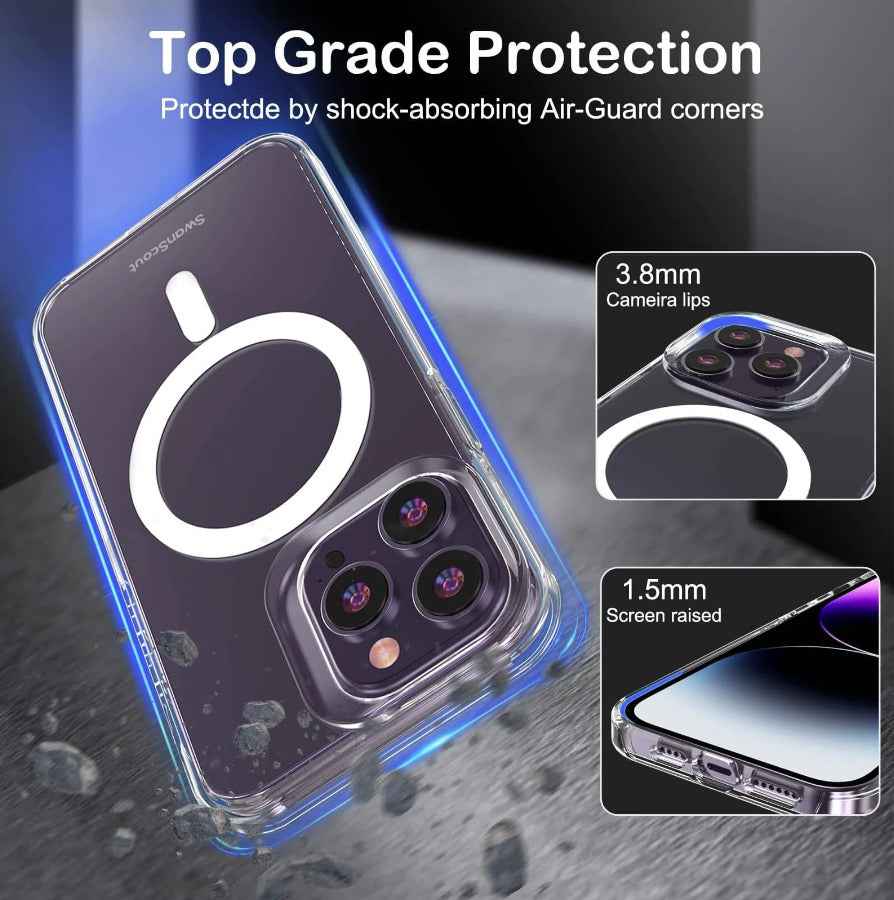 Magnetic Case for iPhone 14 Plus, Compatible with MagSafe, Anti-Yellowing