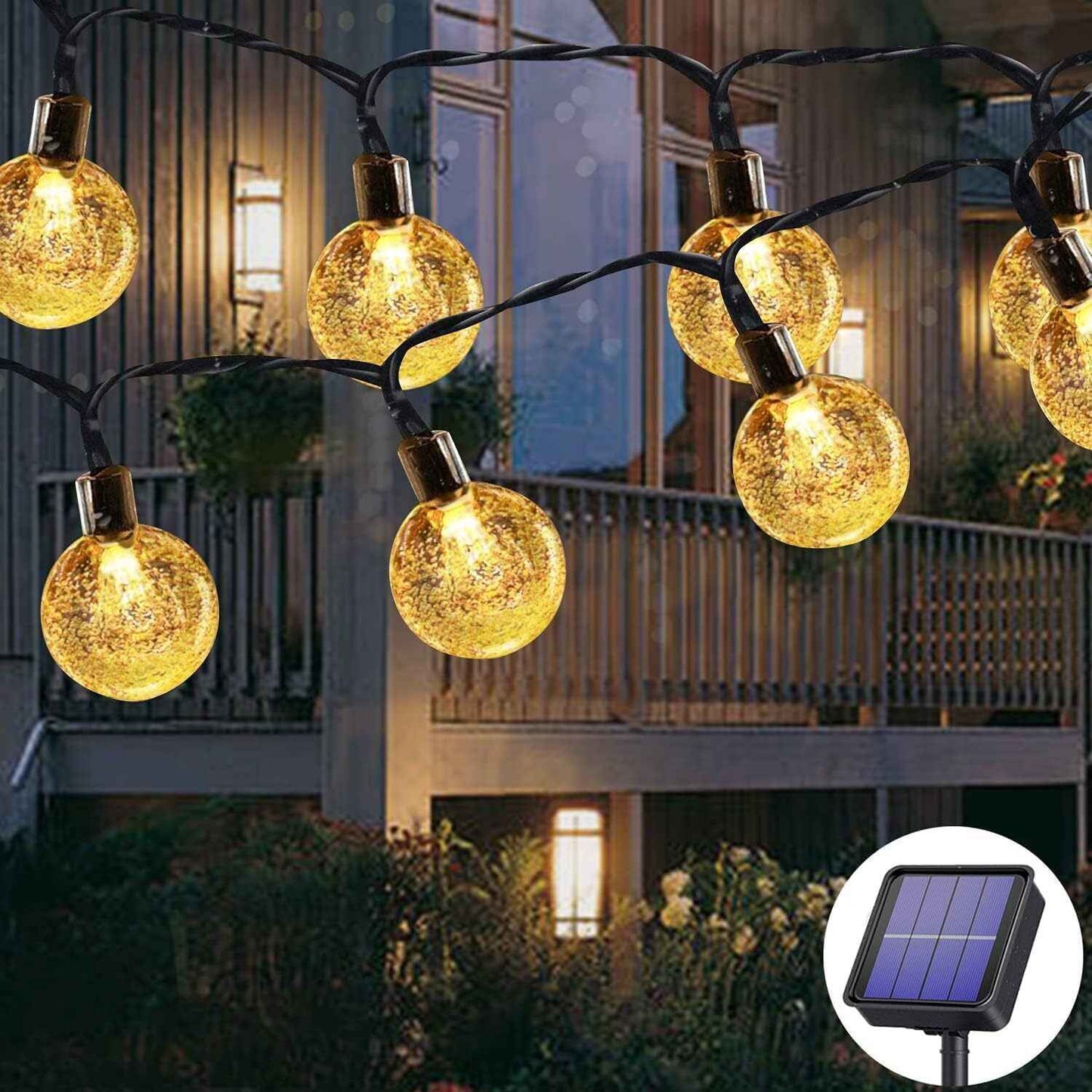 Led Solar Powered Warm White String Lights For Party Wedding Garden 36ft/11m