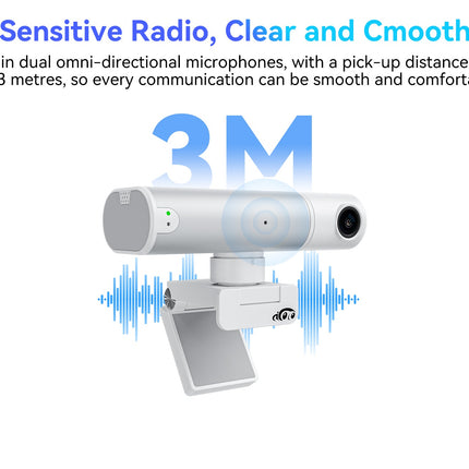 2K Webcam AI Tracking Auto Framing Gesture Control Noise-Cancelling Microphones
