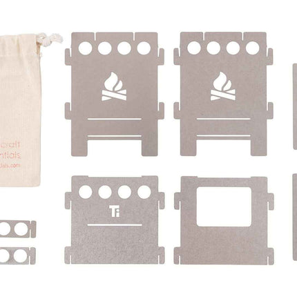 BE Bushbox Titanium Outdoor Pocket Stove