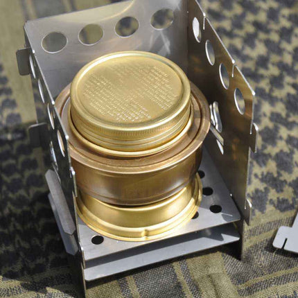 BE Bushbox Titanium Outdoor Pocket Stove