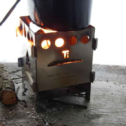 BE Bushbox Titanium Outdoor Pocket Stove