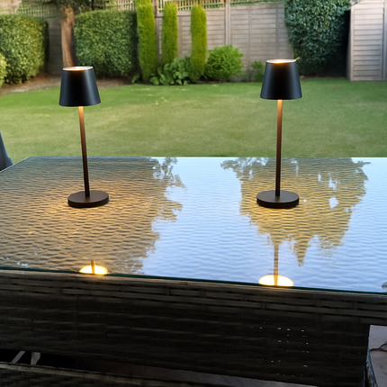Cordless LED Table Lamp RGB Rechargeable Desk Light IP54 Touch Dimmable 2 Pack