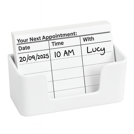 Professional Appointment Reminder Cards Pack of 200 White 300gsm Card Stock