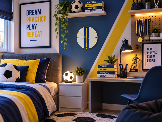3D Designed Wall Clock in Famous of Colours White Yellow & Blue Quartz Movement
