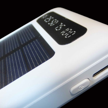 12000mAh Power Bank with Solar Panel Micro USB, iPhone, Type-C, and USB With LED