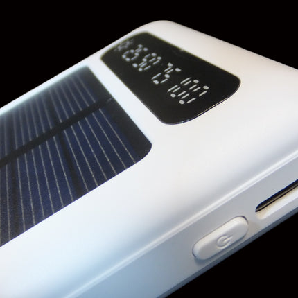 12000mAh Power Bank with Solar Panel Micro USB, iPhone, Type-C, and USB With LED