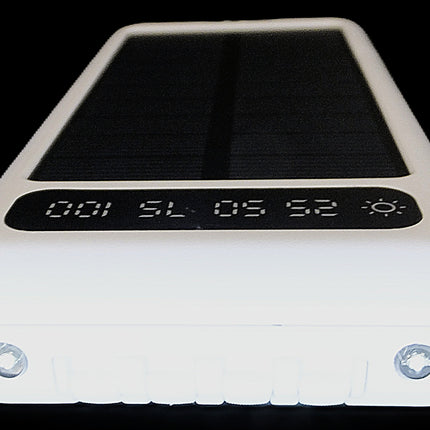 12000mAh Power Bank with Solar Panel Micro USB, iPhone, Type-C, and USB With LED