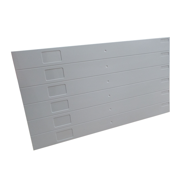 19″ Strip of 6X 1U Blanking Panels Snappable Tool-Free Mounting Black/Grey