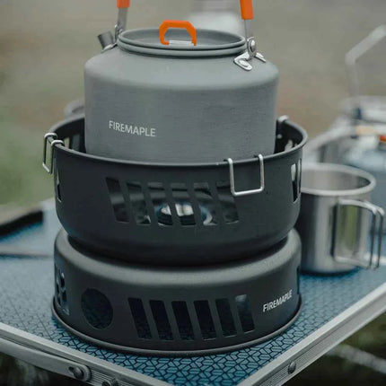 Firemaple Cooking Kit with Pots and Pans With Gas Burner