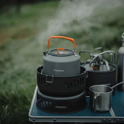 Firemaple Cooking Kit with Pots and Pans With Gas Burner