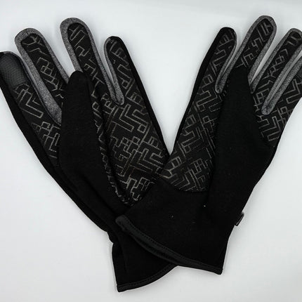 Cycling Gloves Touchscreen Running Black Gloves Warm Non-slip Fleece Lining