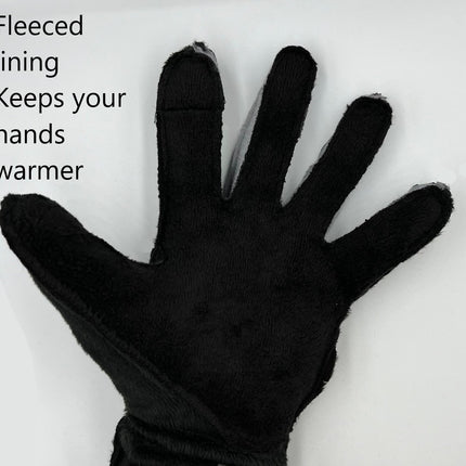 Cycling Gloves Touchscreen Running Black Gloves Warm Non-slip Fleece Lining