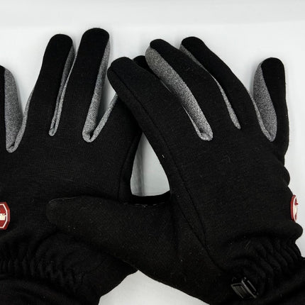 Cycling Gloves Touchscreen Running Black Gloves Warm Non-slip Fleece Lining