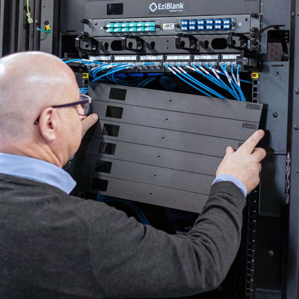 60 x 1U Rack Blanking Panels – EZIBLANK 1U–6U Adjustable Server Rack Filler Set