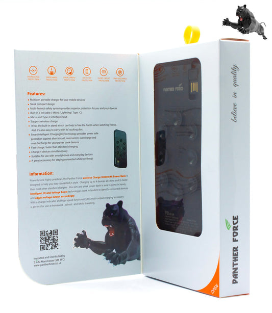 Panther Force 10000mAh 5-in-1 Wireless Charging Power Bank
