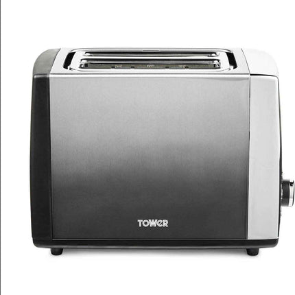 Tower Infinity Ombre Graphite 900W 2 Slice Toaster T20038GRP Stylish & Modern