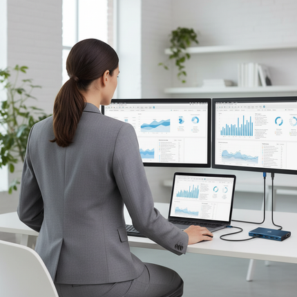 Ultimate USB-C Docking Station 12-in-1 Triple Display Hub with HDMI DP USB VGA