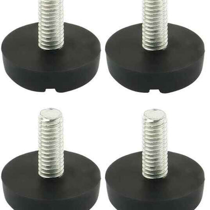 Sourcingmap M6x20mm Thread Table Desk Screw On Levelling Feet 20mm Base 4pcs