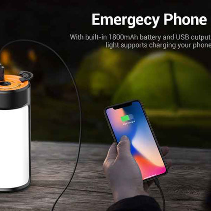 Rechargeable Camping Lights LED 400LM 5 Light Modes also Charges Phones - 2 Pack