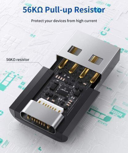 Premium USB Type C Female to USB A Male Adapter Converter Charger - Black