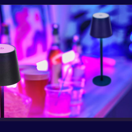 Cordless LED Table Lamp Rechargeable RGB Light Touch Dimmable IP54 White 2 Pack