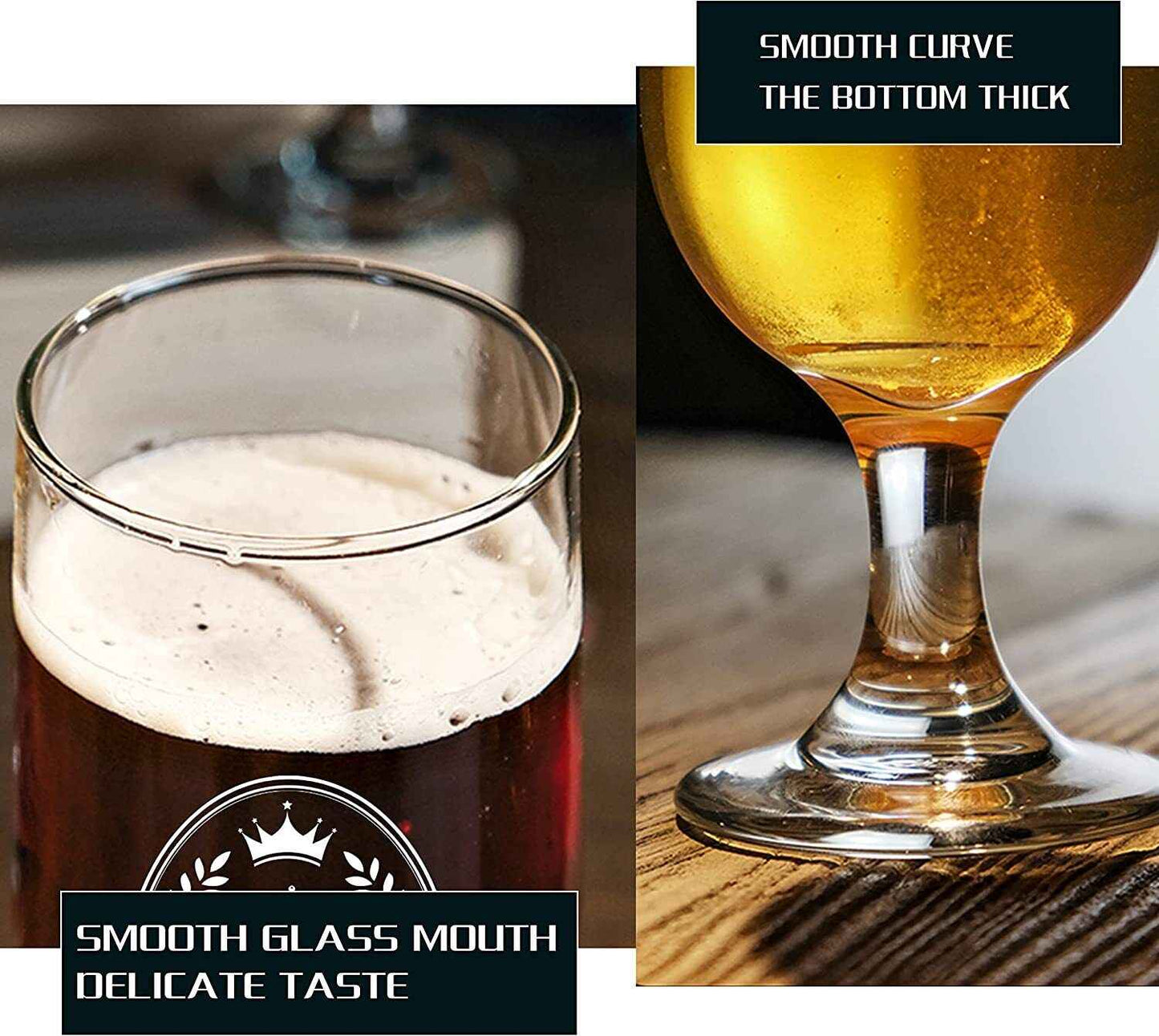 KOCAWIS BEER ALE GLASS GIFT FOR MEN DAD GRANDFATHER UNCLE TULIP 350ML