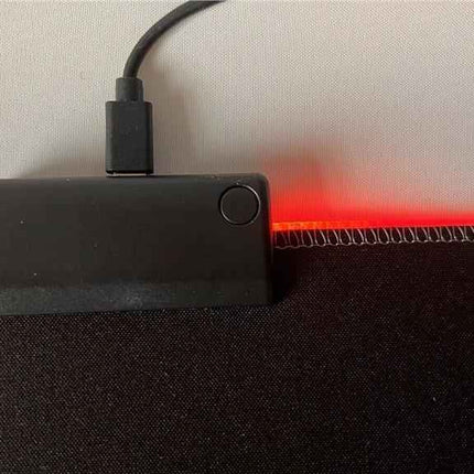 Gaming Mouse Pad AMD Red Led Light-Up Anti Slip 36.5 X 25.5cm for PC and Laptop