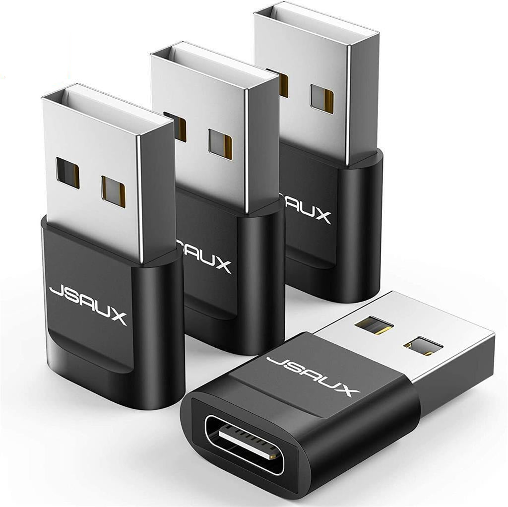 Premium USB Type C Female to USB A Male Adapter Converter Charger - Black