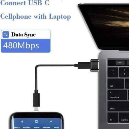 USB C to USB A Male Adapter Converter Charger Connector Plug for Mac & Windows