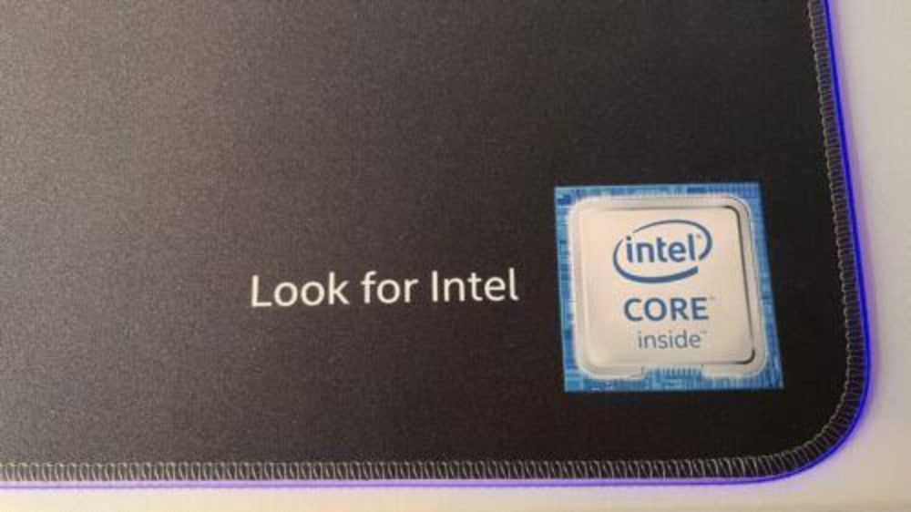 INTEL BLUE LED GAMING MOUSE PAD - USB LIGHT-UP - ANTI SLIP (365 x 255 mm)