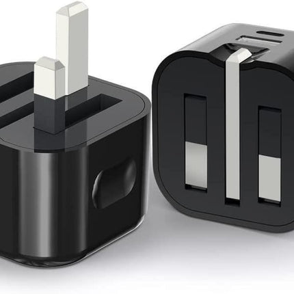 Fast PD Charger Dual USB Charging Adapter For iPhone Samsung Universal UK PLUG