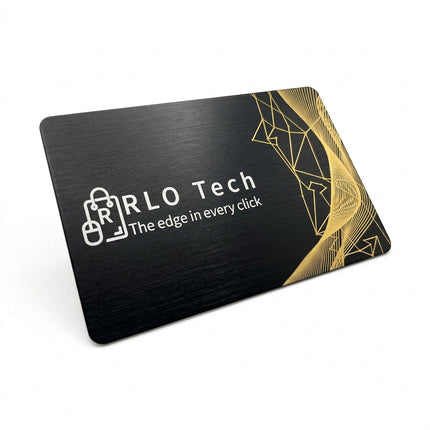 Personalised Metal Business Cards Laser Engraved Black Aluminium Custom Logo QR