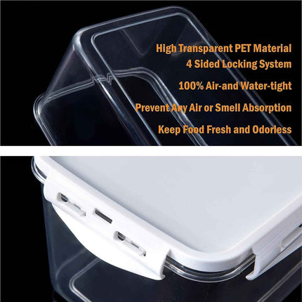 Premium Ice Cube Trays With Air Tight Container With Lid 4 Trays Makes 188 Cubes