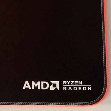 Gaming Mouse Pad AMD Red Led Light-Up Anti Slip 36.5 X 25.5cm for PC and Laptop